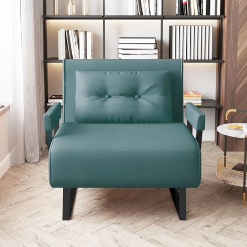Cabrio Sofa Stuhl Bett, 3-in-1 verstellbare Liege mit gepolstertem Sitz und Kissen, zusammenklappbare Lounge Couch für Home Office und Gästeschläfer Cabrio Sofa Stuhl Bett, 3-in-1 verstellbare Liege mit gepolstertem Sitz und Kissen, zusammenklappbare Lounge Couch für Home Office und Gästeschläfer von Generisch