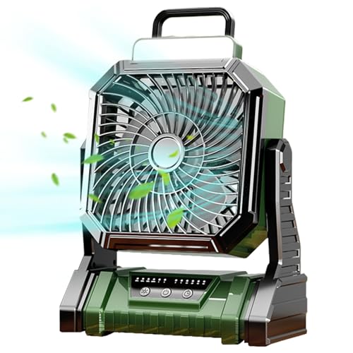Camping Fans für Zelte | Tragbarer Zelt Ventilator - 5400 Mah 4 Stufen Einstellbar mit Lampe für Luftumwälzung Zelt Schreibtisch Schlafzimmer Innenbereich Reise Camping Fans für Zelte | Tragbarer Zelt Ventilator - 5400 Mah 4 Stufen Einstellbar mit Lampe für Luftumwälzung Zelt Schreibtisch Schlafzimmer Innenbereich Reise von Generisch