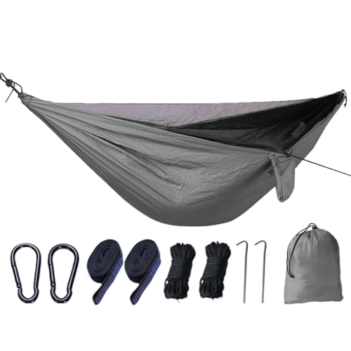 Camping -Hängematte mit Netz, Hängematte mit Fliegennetz |Leichtes Schlafnetz für Outdoors,Leichte schlafende Hängematte mit hoher Dichte mit Fliegennetz für Terrasse und Expedition von Generisch