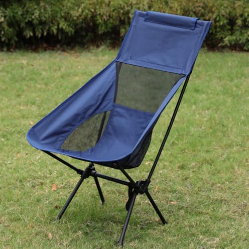 Camping-Klappstuhl – Übergroßer tragbarer robuster Outdoor-Stuhl mit 120 kg Gewichtskapazität & Stauraum – 600D Oxford-Gewebe für Sport & Garten von Generisch