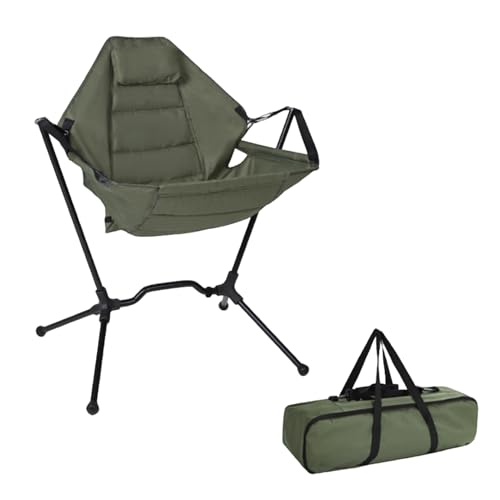 Camping -Schaukelstuhl - Heavy Duty | Klappcampingstühle Für Erwachsene Schwere Duty | Outdoor 4-Position High Rücken Übergroßer Garten Gepolsterter Klappstuhl Für Karawane Dining Beach Picknick Fisch von Generisch