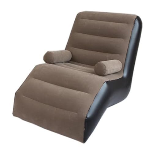 Camping Sofa Aufblasbarer Stuhl - Aufblasbares Sofa | Aufblasbare Couch | Einfache Sofa Beflockung Couch | Tragbare Freizeitliege S-förmige Beflockung Lazy Couch | Aufblasbares Sofa Luftstuhl | von Generisch