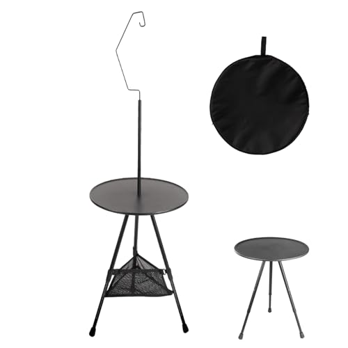 Camping Tisch - Outdoor Campingtisch Klappbar Und Tragbar | Praktischer Multifunktionstisch Mit Höhenverstellung Für Laptop Essen Getränke Und Lampe von Generisch