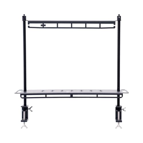 Camping-Tischregale – Tragbares Camp- , leichter Outdoor-Ständer, 67 x 46 x 12 cm, zusammenklappbarer Kochstationstisch, kompaktes Laternen-Aufbewahrungsregal, Tischständer im Picknick-Setup von Generisch