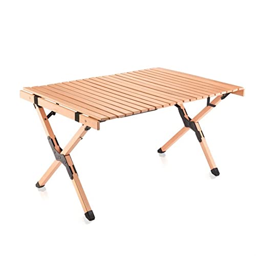 Campingtisch, aufrollbarer Klapptisch mit Aufbewahrungstasche, Aluminium-Campingtisch, tragbar, leicht, für Outdoor/Indoor Picknick, Wandern, Hinterhof von Generisch