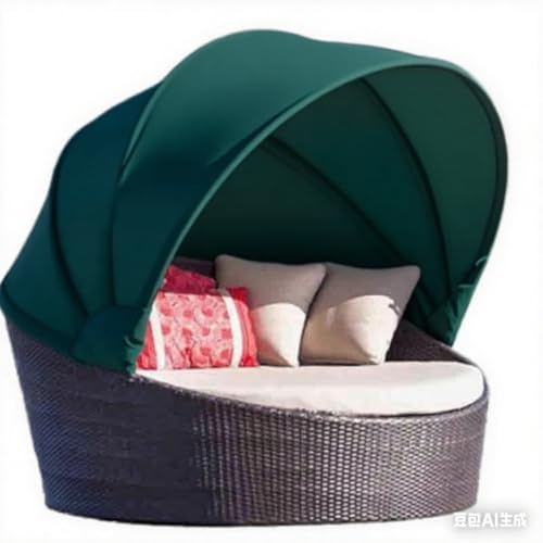 Canopy Ersatz Für Runde Sonneninsel – Überdachung Für Rattan-Gartenbett Im Außenbereich – Robuste, Wasserfeste & Sonnenschützende Ersatzabdeckung-Grass Green Canopy Ersatz Für Runde Sonneninsel – Überdachung Für Rattan-Gartenbett Im Außenbereich – Robuste, Wasserfeste & Sonnenschützende Ersatzabdeckung-Grass Green von Generisch