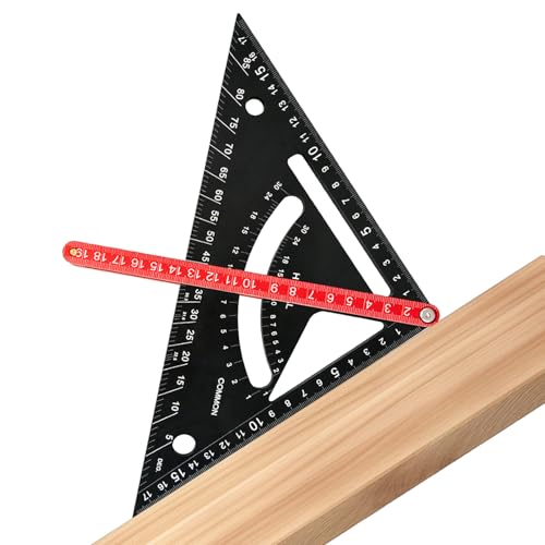 Carpenter Square, Woodworking Combination Framing Square, Aluminum Alloy Carpentry Triangle Ruler, Perfect for Layout, Home Renovation, Improvement Projects, Construction, Precise Measurements, von Generisch
