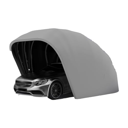 Carport Markise, Edelstahl Faltbarer Einziehbarer Unterstand, Langlebiger Wetterfester Fahrzeugschutz, Halbautomatische mobile Garage Carport Markise, Edelstahl Faltbarer Einziehbarer Unterstand, Langlebiger Wetterfester Fahrzeugschutz, Halbautomatische mobile Garage von Generisch