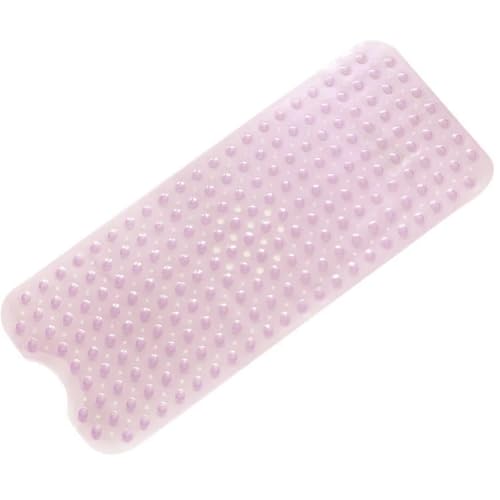 Cartoon PVC Bath Mat Shower Pad with Suction Cups, Soft Massage Bathroom Carpet for Kids, Multi-Color(100cm Clear Pink) von Generisch