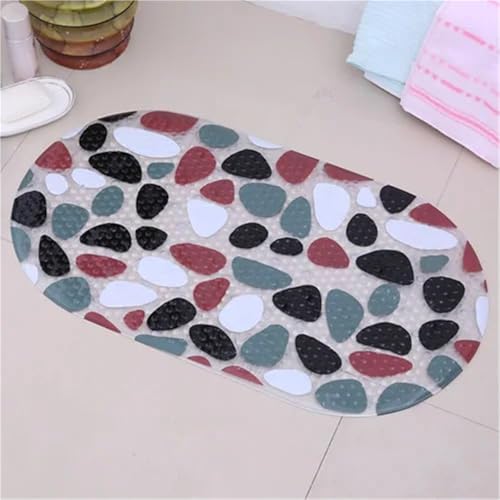 Cartoon PVC Bath Mat Shower Pad with Suction Cups, Soft Massage Bathroom Carpet for Kids, Multi-Color(Transparent Stone) von Generisch