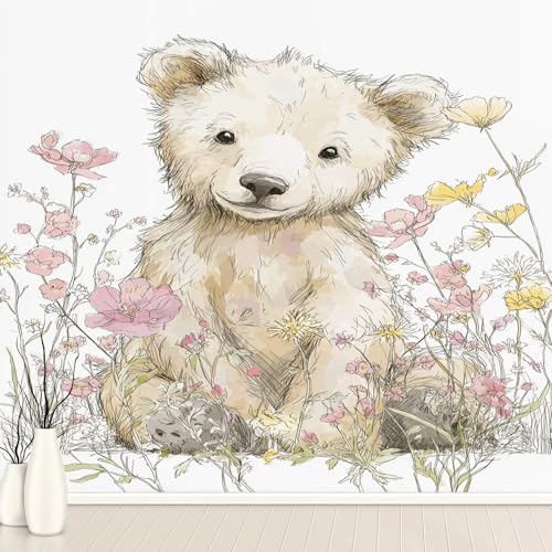 Cartoon Tiere Bär Tapete Selbstklebende Fototapete Safari Natur Natur Tapeten Blumen Pflanzen Wandtapete Vinyl Wasserdicht Wandaufkleber für Wohnzimmer Schlafzimmer Küchen 250x370 cm Cartoon Tiere Bär Tapete Selbstklebende Fototapete Safari Natur Natur Tapeten Blumen Pflanzen Wandtapete Vinyl Wasserdicht Wandaufkleber für Wohnzimmer Schlafzimmer Küchen 250x370 cm von Generisch