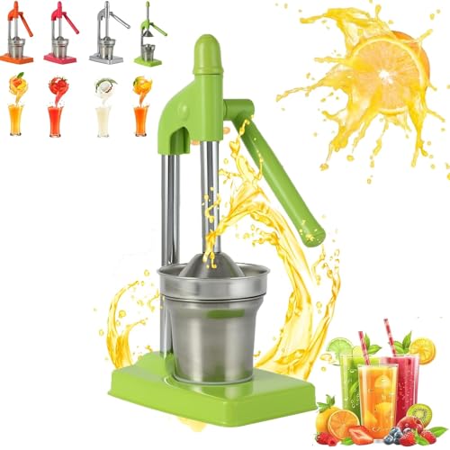 Cast Iron Juicer Hand Pres, Effective Stainless Steel Manual Juicer Fruit Squeezer, Crusher Machine for Fresh Lemonade Orange Juice, Easy to Use, for Home and Kitchen (green) von Generisch