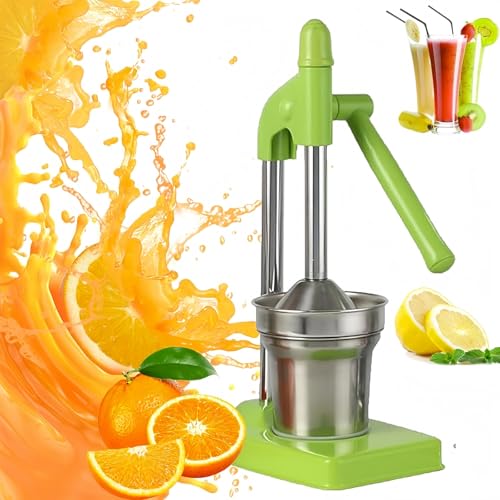 Cast Iron Juicer Hand Press, Effective Stainless Steel Manual Juicer Fruit Squeezer for Bar Kitchen,Heavy Duty Countertop Lime Citrus Crush Machine(Green) von Generisch
