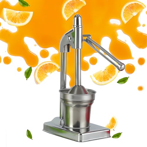 Cast Iron Juicer Hand Press, Manual Juicer Hand Press, Stainless Steel Lemon Squeezer, Heavy Duty Countertop Lime Citrus Crush Machine for Fresh Lemonade Orange Juice (Silver) von Generisch