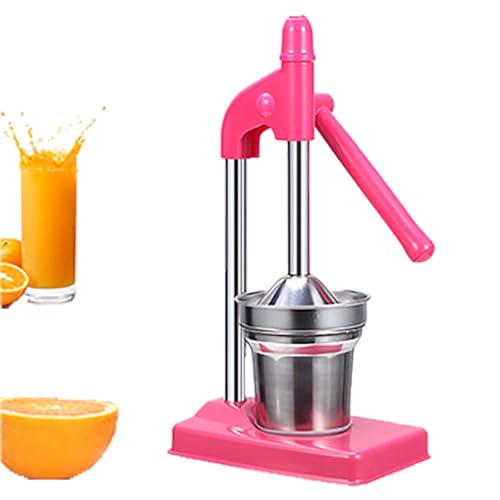 Cast Iron Juicer Hand Press - Manual Juicer Hand Press, Stainless Steel Lemon Squeezer, for Fresh Lemonade Orange Juice, Easy to Clean, Home and Kitchen. (Pink) von Generisch