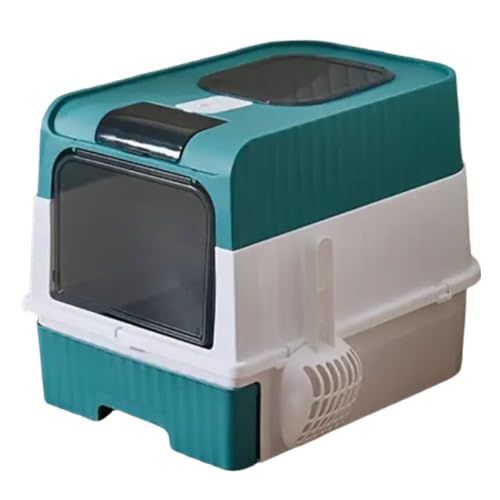 Cat Box – geräumiges Tablett für überdachte Toilette, faltbarer tragbarer Abfallentsorger | Hygienekiste für Haustiere mit großem Fassungsvermögen, einfach zu reinigen, komfortabel Cat Box – geräumiges Tablett für überdachte Toilette, faltbarer tragbarer Abfallentsorger | Hygienekiste für Haustiere mit großem Fassungsvermögen, einfach zu reinigen, komfortabel von Generisch