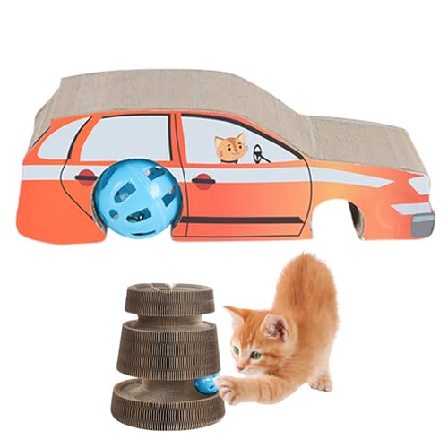 Cat Scratch Pad Post aus Wellpappe aus Pappe, rollendes Kugelspiel | Lustige Kätzchen-Unterhaltung für Haustiere, Spielzeug für Trainingsraum, so Cat Scratch Pad Post aus Wellpappe aus Pappe, rollendes Kugelspiel | Lustige Kätzchen-Unterhaltung für Haustiere, Spielzeug für Trainingsraum, so von Generisch