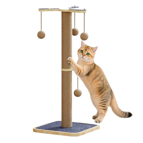 Cat Scratch Post, Interactive Play Tower, 75x33x33cm/29.53x12.99x12.999inches, Kätzchenkletternpfosten, Katzenanreicherungs -Tower, Tall & Sturdy Design für Möbel Couch Teppich -Walltür von Generisch
