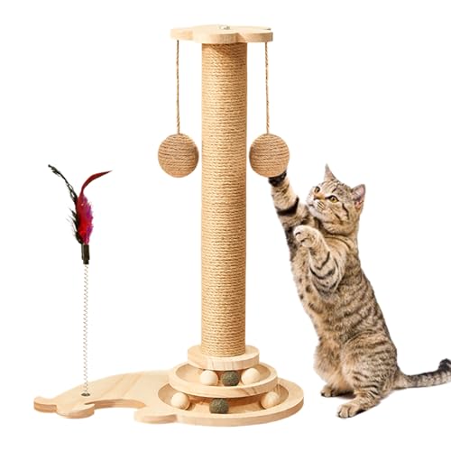 Cat Scratch Post, Interactive Play Toy, 40x37x10cm, Nail Sharpener Pole, Rotating Ball for Cats, Stable and Sturdy Base, for Furniture Protection and Indoor Exercise Cat Scratch Post, Interactive Play Toy, 40x37x10cm, Nail Sharpener Pole, Rotating Ball for Cats, Stable and Sturdy Base, for Furniture Protection and Indoor Exercise von Generisch