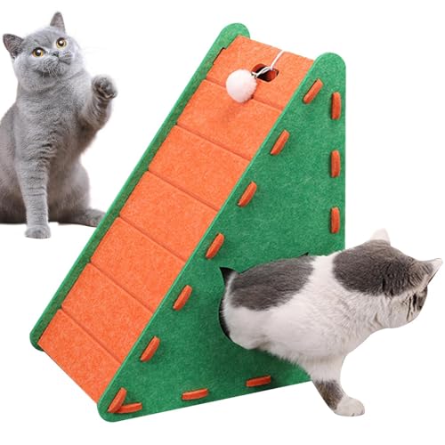 Cat Scratchers for Indoor, Vertical Felt Scratching Board 21.65x15.75x11.81 inches, Semi-Enclosed Design, Wear-Resistant Climbing Mat, Claw Sharpening, Relaxation Spot for Cats, von Generisch