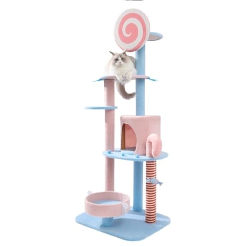 Cat Scratching Post Cat Scratching Post Modern Wooden Cat Tree Tower for Room Cats, Cat Climbing Furniture, Sisal Scratching Posts Cat Scratching Post Climbing Tree von Generisch