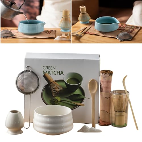 Ceramic Matcha Whisk Set,Handcrafted Matcha Tea Set,8 Pcs Matchas Kit Includes Bowl,Whisk and Holder,Bamboo Scoop,Scoop Rest,Sifter and Tea Towel for Matchas Lovers Ceramic Matcha Whisk Set,Handcrafted Matcha Tea Set,8 Pcs Matchas Kit Includes Bowl,Whisk and Holder,Bamboo Scoop,Scoop Rest,Sifter and Tea Towel for Matchas Lovers von Generisch