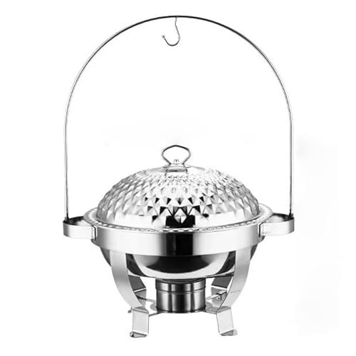 Chafing Dish Buffet Set, Edelstahl Speisenwärmer mit hängendem Server für Bankett, Hochzeit, Urlaub, 6L Chafing Dish Buffet Set, Edelstahl Speisenwärmer mit hängendem Server für Bankett, Hochzeit, Urlaub, 6L von Generisch
