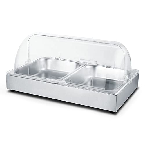 Chafing-Dish-Set in voller Größe, 53,3 x 33 x 17 cm – durchsichtige Backblechabdeckung aus Kunststoff, Edelstahlblech und -ständer, 9 l, 1/2-Größe, für Catering, Partys und Buffets Chafing-Dish-Set in voller Größe, 53,3 x 33 x 17 cm – durchsichtige Backblechabdeckung aus Kunststoff, Edelstahlblech und -ständer, 9 l, 1/2-Größe, für Catering, Partys und Buffets von Generisch