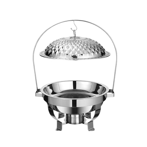 Chafing Dishes Buffet Set, Edelstahl mit hängendem Deckel, Abnehmbares Design, Buffet Server und Wärmer für Partys und Hochzeiten Chafing Dishes Buffet Set, Edelstahl mit hängendem Deckel, Abnehmbares Design, Buffet Server und Wärmer für Partys und Hochzeiten von Generisch