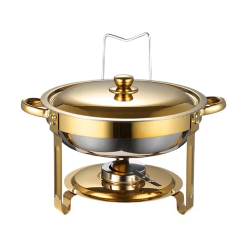 Chafing Dishes For Buffet, 4.23QT Round Steel Chafing Dish Buffet Warmers Buffet Sets Chafers and Pa for Home Set von Generisch