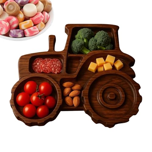 Charcourierplatte | Dekoratives Charcourier Tablett Käsebrett | Holz Servierplatte Für Obst Fleisch Nüsse Snacks Tischdekoration Gastgeber von Generisch