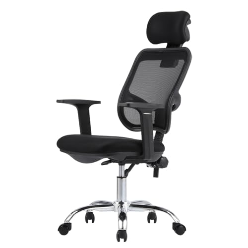 Chefsessel, Bürostuhl, ergonomischer Schreibtischstuhl aus Netzstoff, mit drehbarer Hebekopfstütze und Kippfunktion, Drehstuhl für Computer Chefsessel, Bürostuhl, ergonomischer Schreibtischstuhl aus Netzstoff, mit drehbarer Hebekopfstütze und Kippfunktion, Drehstuhl für Computer von Generisch