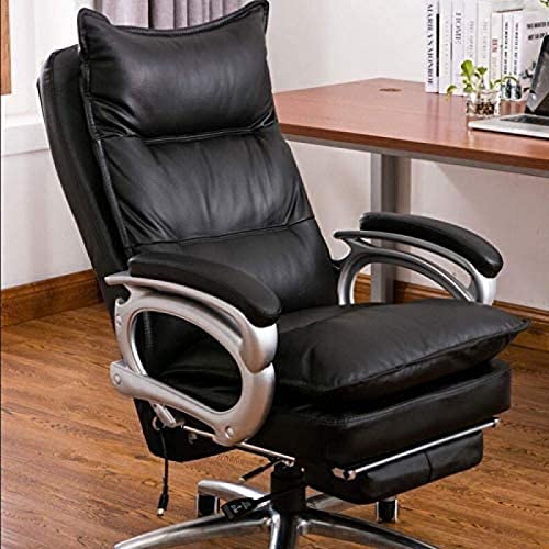 Chefsessel, Bürostuhl, hohe Rückenlehne, ergonomischer Lederstuhl mit Fußstütze und dicker Polsterung, liegender Computer-Schreibtischstuhl Chefsessel, Bürostuhl, hohe Rückenlehne, ergonomischer Lederstuhl mit Fußstütze und dicker Polsterung, liegender Computer-Schreibtischstuhl von Generisch