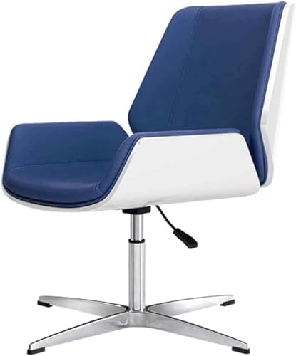 Chefsessel, Bürostuhl, mittlere Rückenlehne, drehbar, höhenverstellbar, neigbar, Computerstuhl, PU-Leder von Generisch