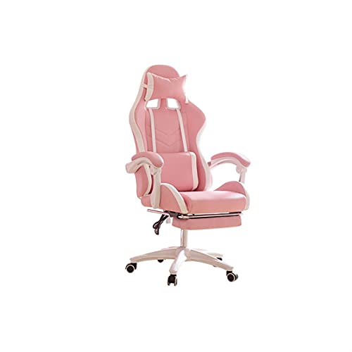 Chefsessel, Gaming-Stuhl, ergonomischer Videospielstuhl, Ledersitz, Computer-Schreibtischstühle mit Fußstütze und Lendenwirbelstütze von Generisch