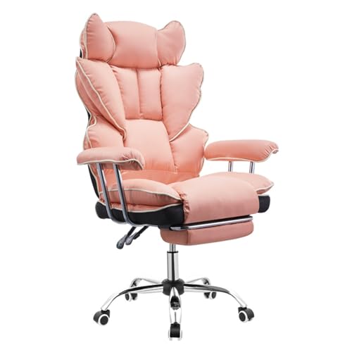 Chefsessel aus Leder mit hoher Rückenlehne, verstellbarer Armlehne und Fußstütze, ergonomischer Schreibtischstuhl für Computertisch (Farbe: C) von Generisch