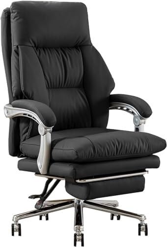 Chefsessel aus echtem Leder, verstellbare Rückenlehne und Höhe, einziehbare Fußstütze, ergonomischer Drehstuhl für Zuhause oder Arbeit Chefsessel aus echtem Leder, verstellbare Rückenlehne und Höhe, einziehbare Fußstütze, ergonomischer Drehstuhl für Zuhause oder Arbeit von Generisch