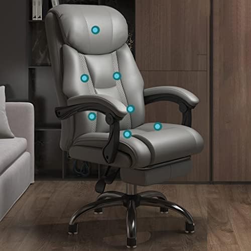Chefsessel mit Massage, ergonomischer Stuhl mit Fußstütze, hohe Rückenlehne, Bürostuhl, verstellbarer Computerstuhl, Liegestuhl, Lendenwirbelstütze von Generisch