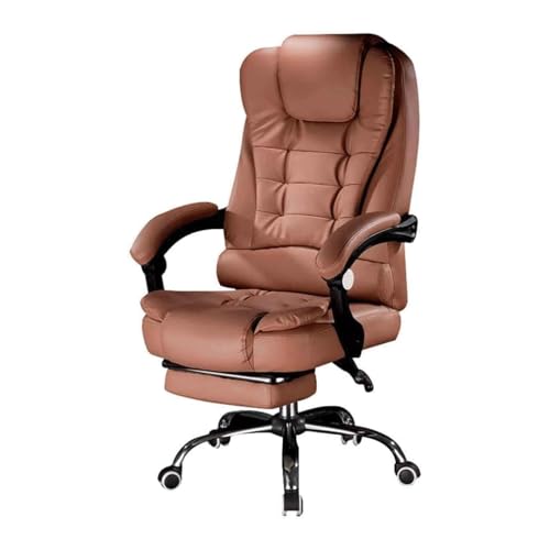 Chefsessel mit hoher Rückenlehne, verstellbarer Computer-Gaming-Stuhl mit Fußstütze, Armlehnen und Funktion, ergonomischer Leder-Drehstuhl für Komfort und Unterstützung Chefsessel mit hoher Rückenlehne, verstellbarer Computer-Gaming-Stuhl mit Fußstütze, Armlehnen und Funktion, ergonomischer Leder-Drehstuhl für Komfort und Unterstützung von Generisch