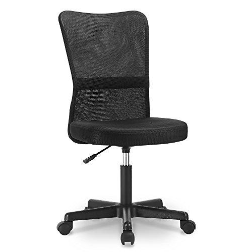 Chefsessel mit hoher Rückenlehne, verstellbarer Drehstuhl mit Lendenwirbelstütze, ideal für Wohnzimmer, Schlafzimmer oder Büro, Schwarz von Generisch
