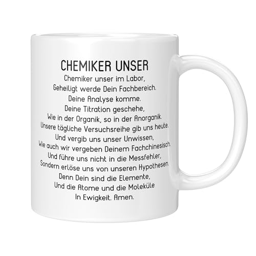 CupHaven® Chemiker Tasse Chemiker Unser Gebet Chemikerin Chemie Chemiestudent Promotion Doktortitel Kaffeetasse Kaffeebecher Becher Geschenk Geschenkidee von CupHaven