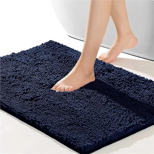 Chenille Bathroom Rug - Super Soft Plush Bath Mat, Absorbent Shower Carpet, Comfortable Toilet Floor Mat(Khaki Color,400MMx600MM) von Generisch