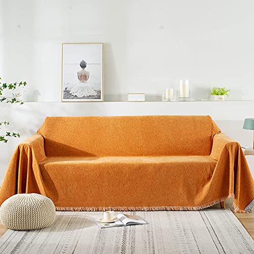 Chenille Sofabezug 2-Sitzer L-Form Couchschutz Multifunktionale Wohnzimmer-Dekor 180 x 260 cm Orange Stilvolle Möbelbezug Langlebig und leicht zu reinigen Chenille Sofabezug 2-Sitzer L-Form Couchschutz Multifunktionale Wohnzimmer-Dekor 180 x 260 cm Orange Stilvolle Möbelbezug Langlebig und leicht zu reinigen von Generisch
