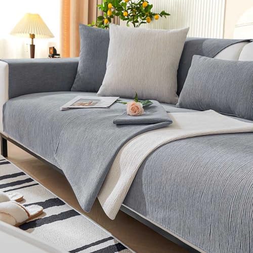 Chenille-Sofabezug mit Nadelstreifen, Premium-Haustierschutz für Ecksofas und stilvoller Stoff, leicht zu reinigen, ideal für Haushalte mit Haustieren und Kindern Chenille-Sofabezug mit Nadelstreifen, Premium-Haustierschutz für Ecksofas und stilvoller Stoff, leicht zu reinigen, ideal für Haushalte mit Haustieren und Kindern von Generisch