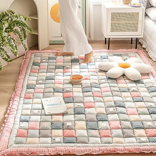 Chic Japanische Bodenmatratze, Doppelgröße, dick, faltbar, Futon mit rutschfester Unterseite, ideal für Camping, Schlafsäle und Kinder, 70 x 150 cm Isomatte Chic Japanische Bodenmatratze, Doppelgröße, dick, faltbar, Futon mit rutschfester Unterseite, ideal für Camping, Schlafsäle und Kinder, 70 x 150 cm Isomatte von Generisch