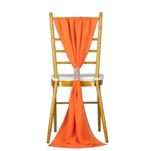 Chiffon-Stuhlschärpen für Hochzeits- und Bankett-Dekoration, elegante vertikale Vorhänge verbessern die Atmosphäre der Veranstaltung von Generisch