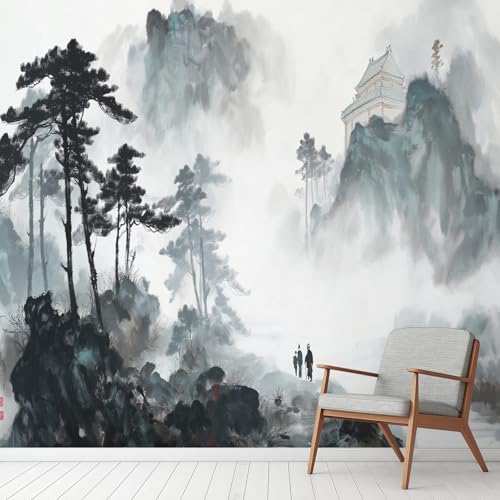 Chine Tuschemalerei Tempel Tapete Selbstklebende Fototapete Bäume Berge Architektur Tapeten Natur Landschaft Wandtapete Vinyl Wasserdicht Wandaufkleber für Wohnzimmer Schlafzimmer Küchen 350x260 cm Chine Tuschemalerei Tempel Tapete Selbstklebende Fototapete Bäume Berge Architektur Tapeten Natur Landschaft Wandtapete Vinyl Wasserdicht Wandaufkleber für Wohnzimmer Schlafzimmer Küchen 350x260 cm von Generisch