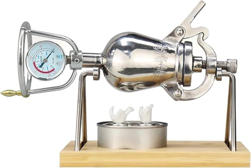 Chinesische Alte Popcornmaschine, Vintage-Popcornmaschine Kanone mit Sicherheitsventil, Edelstahl-Popcorn-maschine füR die Heimparty (268ML) von Generisch