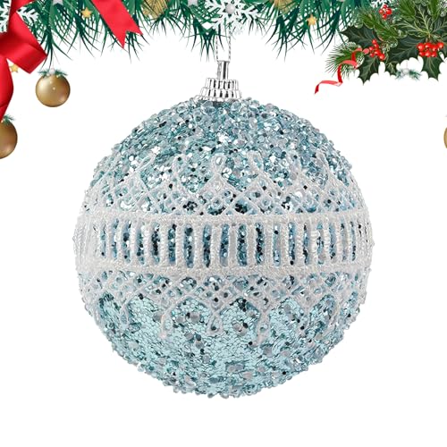 Christbaumkugel Dekoration,8 cm zerbrechsicher glitzernd Christbaumschmuck - Hängbare Weihnachts,für Wohnung, Zuhause, Schulen, Studentenwohnheim, Büro, Feier, Fotografie von Generisch