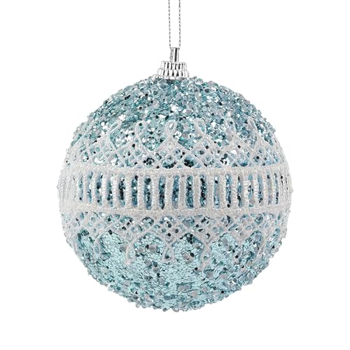 Christbaumkugel Dekoration | 8cm kleine zerbrechsfeste Glitzerkugeln - Weihnachtsschmuck Deko,Für Zuhause Büro Schule Hotel Wohnung Studentenwohnheim Bauernhaus Feste von Generisch